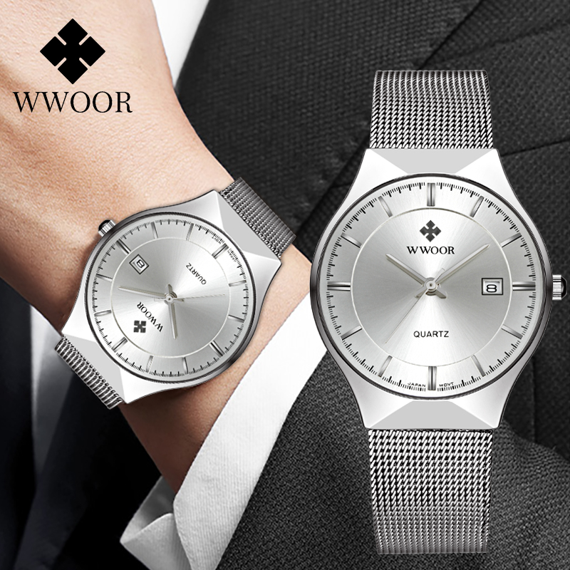 Dress Watch Ultra Thin - WWOOR Mode Luxus Männer Uhr Top