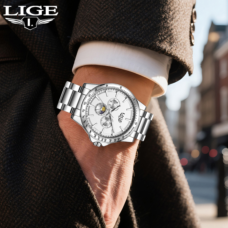 Luxury Watch Display - LIGE Top Marke Luxus Quarz herren