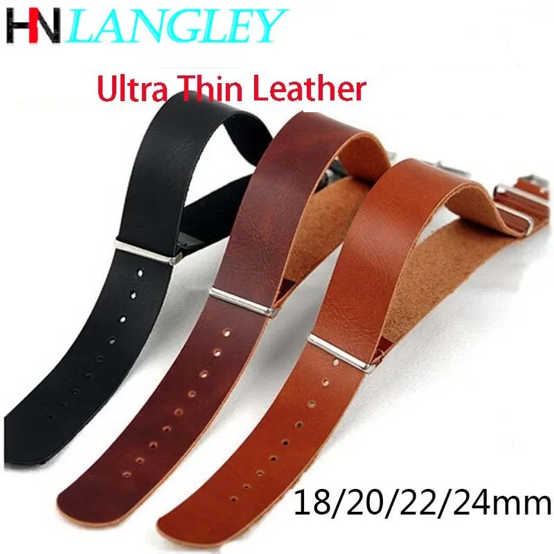 Dress Watch Ultra Thin - Ultra Dünne Leder Uhr Band Band