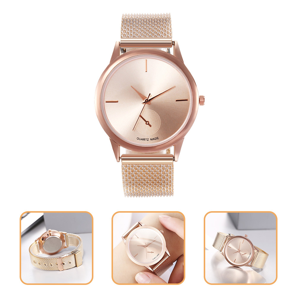 Luxury Watch White - Elegante Damen-Quarzuhr aus Legierung, leicht, mit