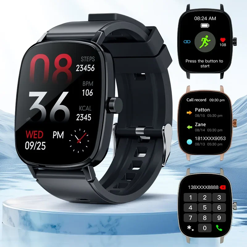 Luxury Watch On Rubber Strap - Elektronische Smartwatches Kabellose Anruf-Smartwatch Fitness-Uhr Technologie