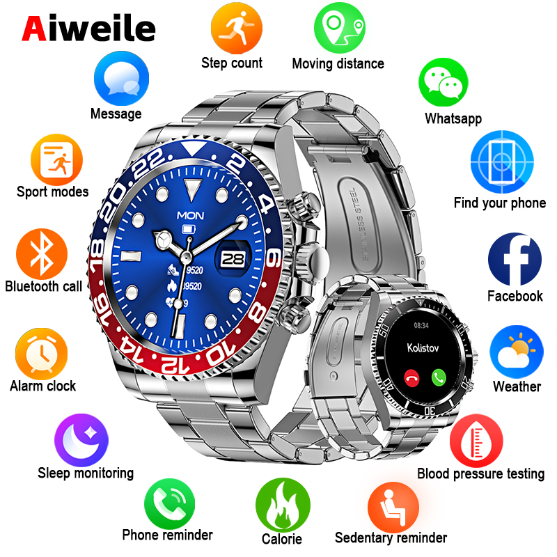 Luxury Watch La - Hochwertige Luxus-Smartwatch für Herren, Militär-Smartwatch, AW12,