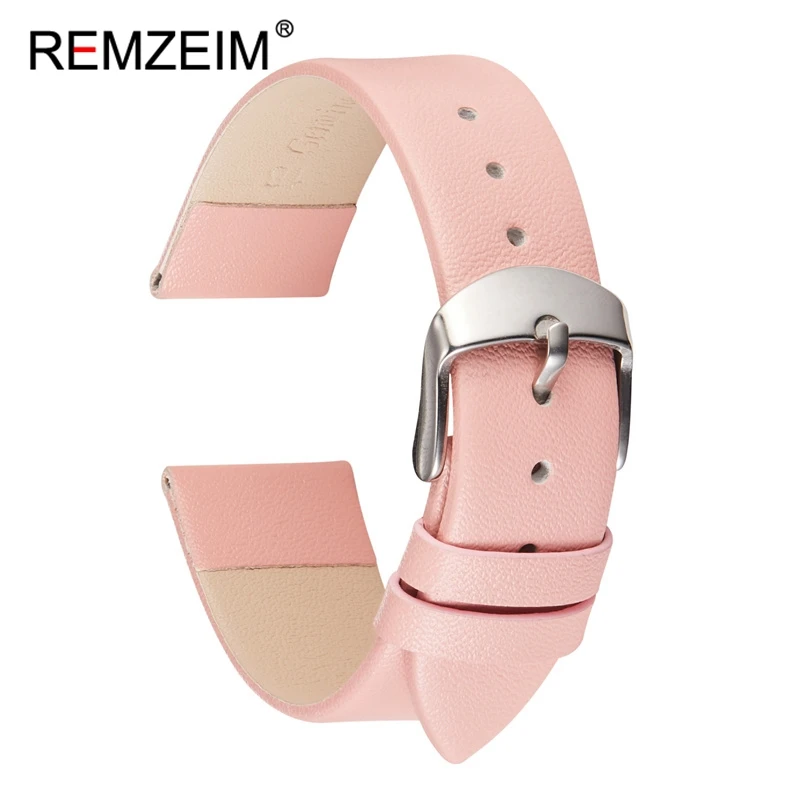 Dress Watch Ultra Thin - REMZEIM Weiches, ultradünnes Kalbsleder-Uhrenarmband für Damen,