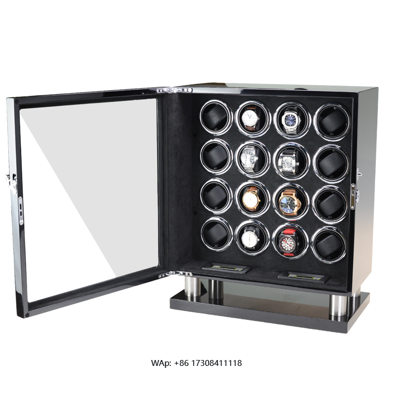Luxury Watch Winder - Luxuriöser Uhrenbeweger mit Safe-Funktion, Holz-Uhrenbox, leiser