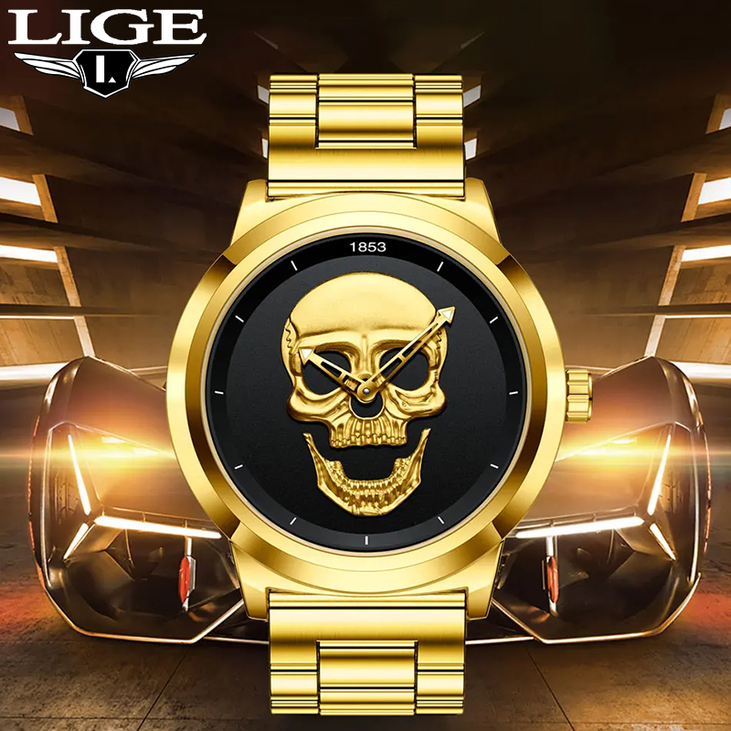 Luxury Watch Organizer For Men - LIGE Top Luxus Marke Quarz Mann
