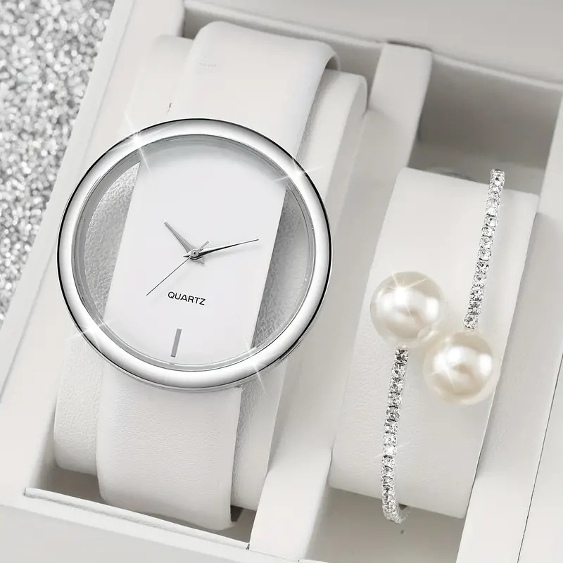 2 Stück Mode weiß einfache Uhr – Luxury Watch White Bewertung und Preis