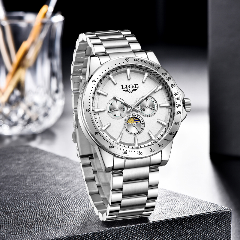 LIGE Top Marke Luxus Quarz her – Luxury Watch Display Bewertung und Preis
