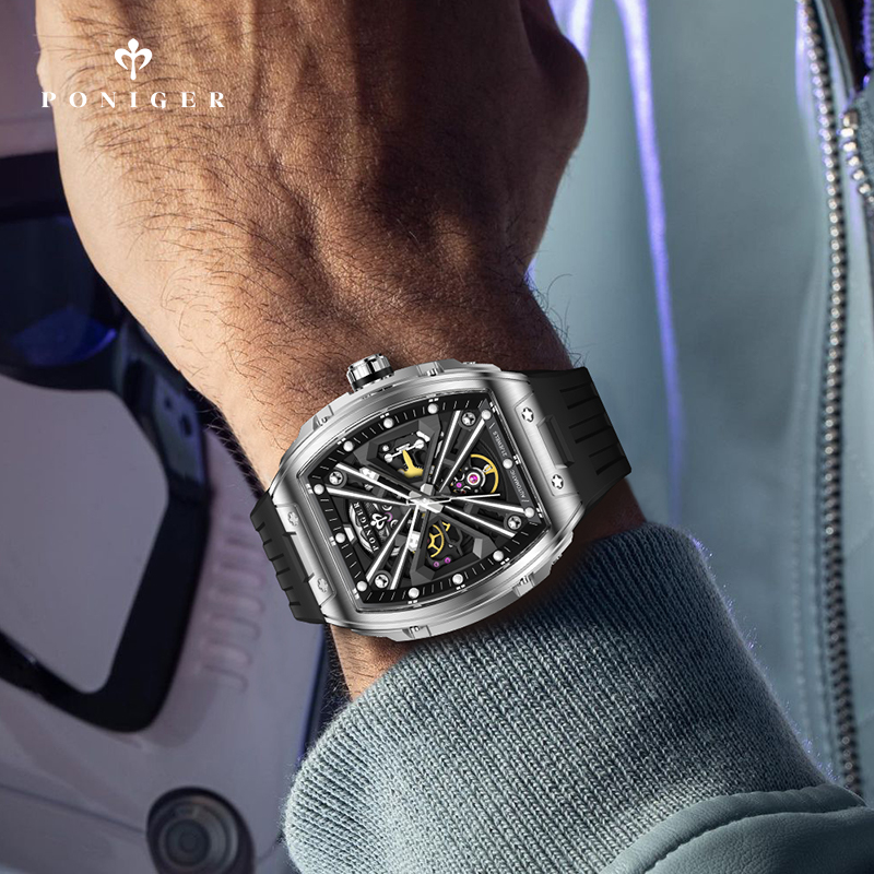 PONIGER Luxuriöse automatische – Luxury Watch On Rubber Strap Bewertung und Preis