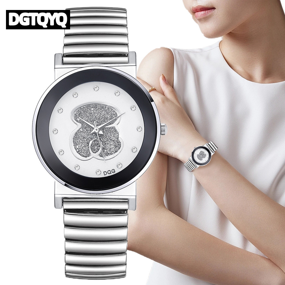 Luxus Damen Schwarz Weiß Bär D – Luxury Watch White Bewertung und Preis